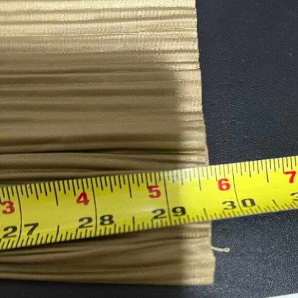 Samsoe Uma Trousers In Elmwood Pleated Wide Leg Pull On Style Gold Size Large - Picture 14 of 14